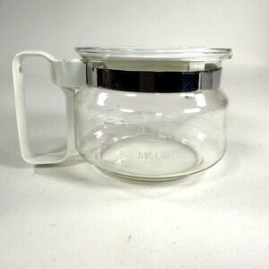 Mr. Coffee 4 Cup Replacement Glass Coffee Pot Carafe White Handle